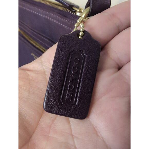 Coach Legacy purple eggplant crossbody leather purse - Picture 12 of 14